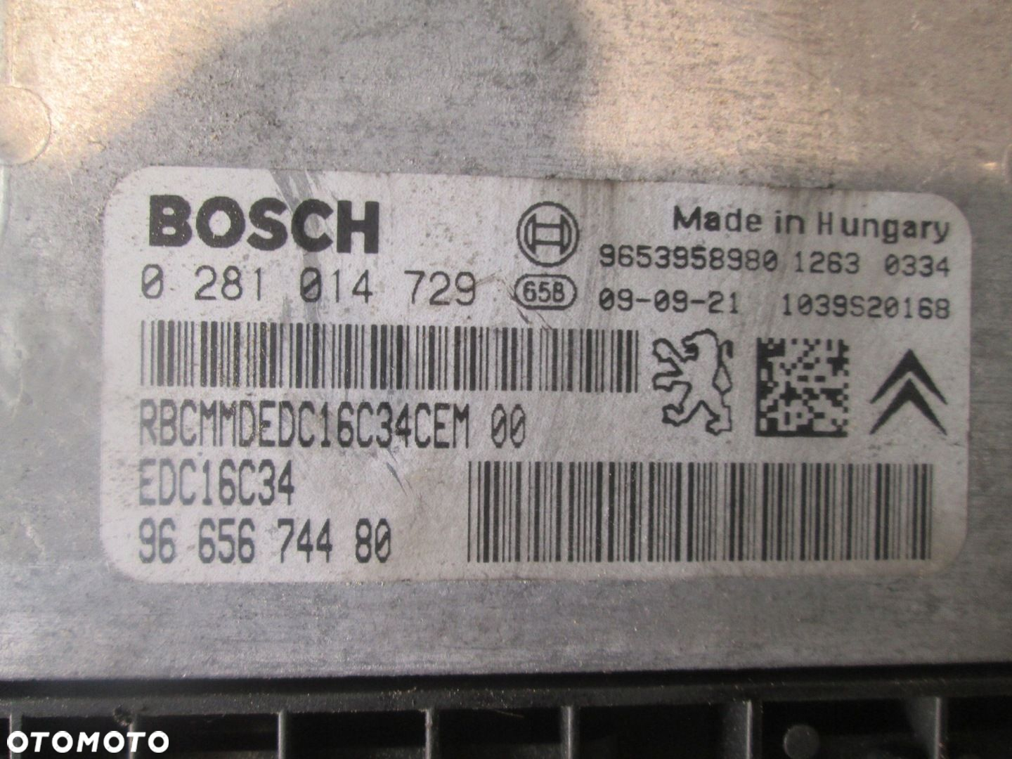 STEROWNIK KOMPUTER SILNIKA CITROEN C4 I 1 PICASSO 1.6 HDI 9665674480 - 4