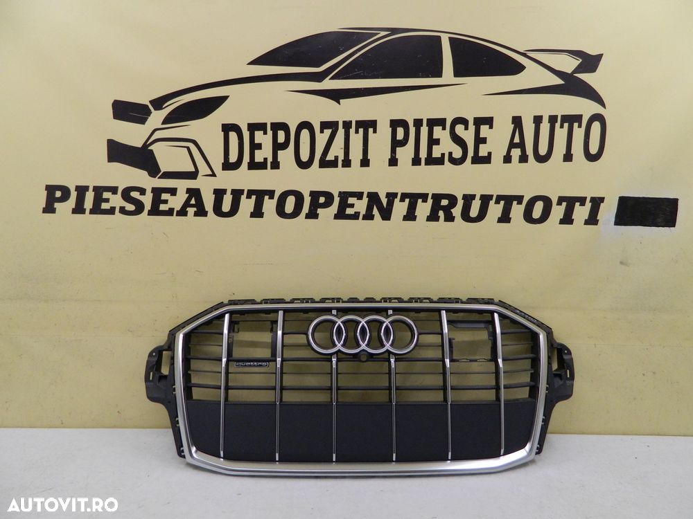 Grila radiator Audi Q7 4M S-Line facelift,  2019, 2020, 2021, 2022, 2023, cod origine 4M0853651AJ. - 1