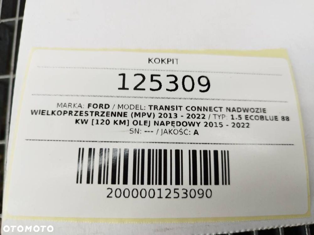 KONSOLA DESKA FORD TRANSIT CONNECT MK2 II EUROPA LIFT 2021 - 14