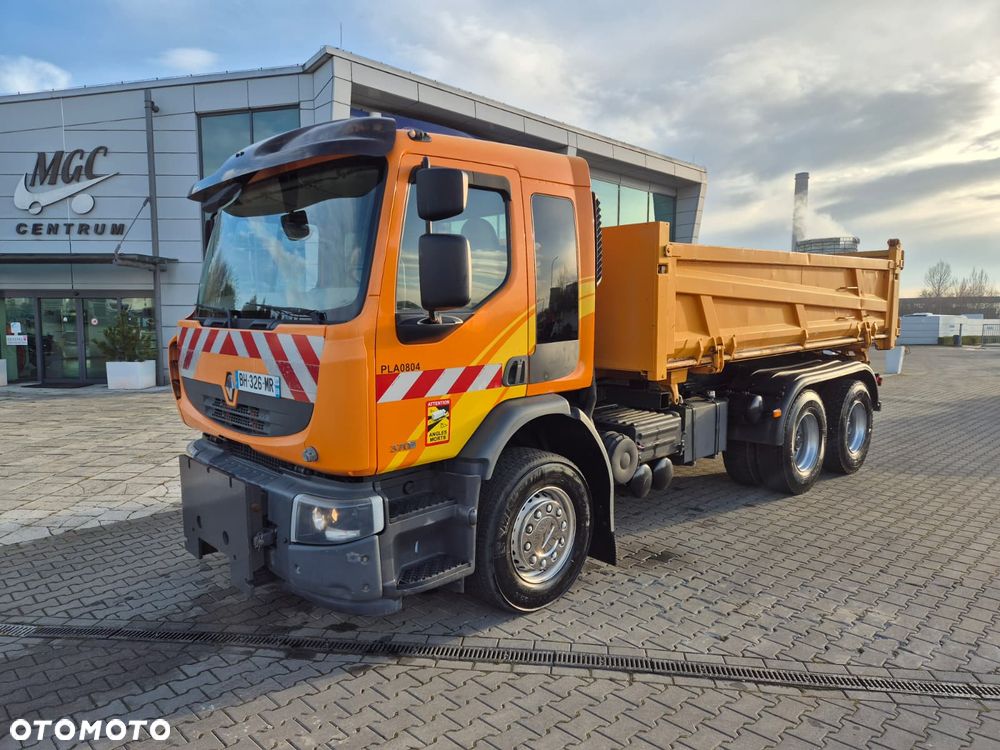 Renault PREMIUM DXI LANDER D 370 / 6X4 / WYWROTKA TYŁ / HYVA / HYDROBURTA Z BOKU / CZOŁOWNICA / NISKI PRZEBIEG / BEZWYPADKOWY / 6X4 / EURO 4 - 4