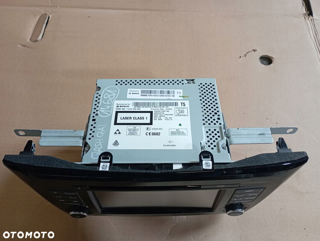 NISSAN QASHQAI II 2 J11 WYŚWIETLACZ EKRAN MONITOR RADIO 259154ET2A - 3