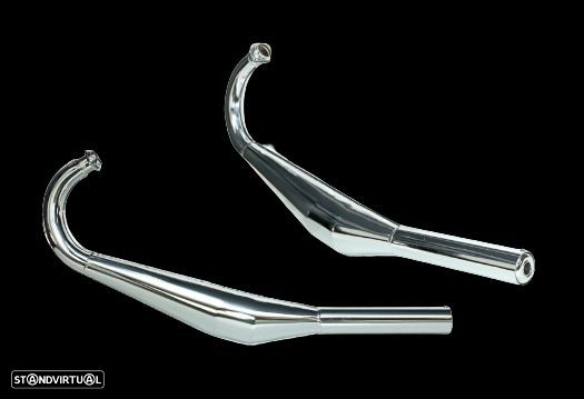 escape m90 cromado para motorizadas sachs - 1
