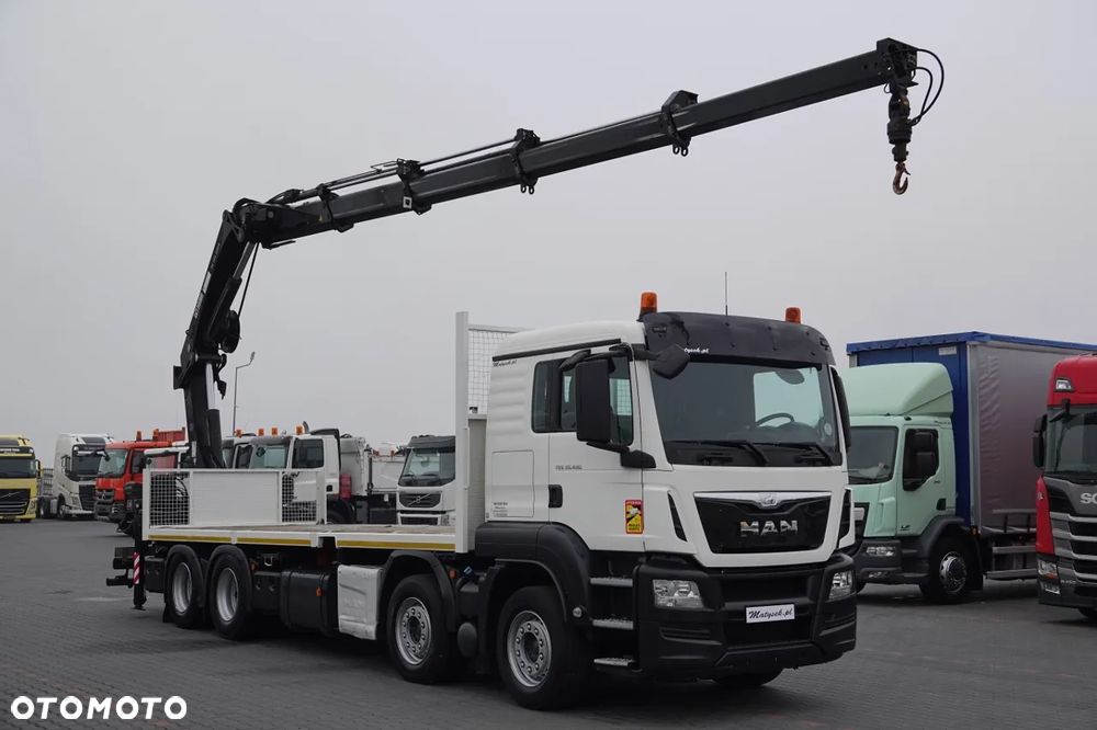 MAN MAN TGS 35.480 / 8x4 / HDS HIAB 288 EP-5 wysów : 12.7 M / SKRZYNIOWY - 7,4 M / UDŹWIG : 9400 KG / EURO 6 / STEROWANIE RADIOWE - 4