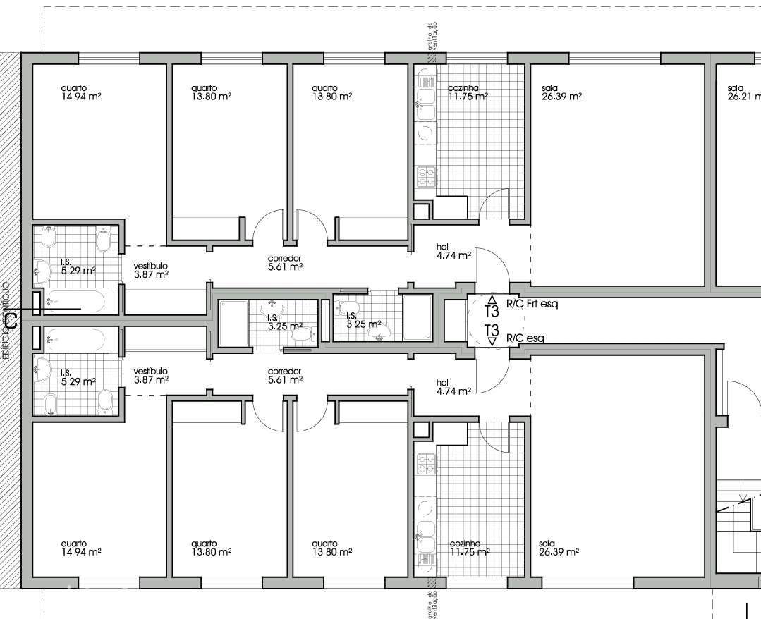 Apartamento de 4 assoalhadas com parqueamento e arrecadação. - Grande imagem: 2/13