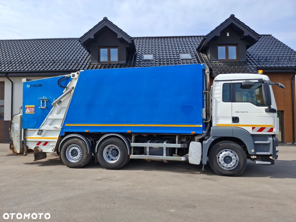 MAN TGS 28.360 Śmieciarka FAUN Environnement Odpady Segregacja 3 Osie Tylna Oś Skrętna Na Poduszkach 2010r - 11