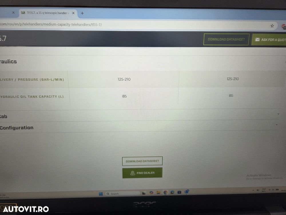 Merlo TF35.7-140, TELESCOPIC ridica 3,5t la 7m, 140CP Deutz, Aer conditionat, furci, cupa 3mc, graifer busteni, garantie 1 an, posibilitate leasing-PROMOTIE 85900 EUR+Tva - 38