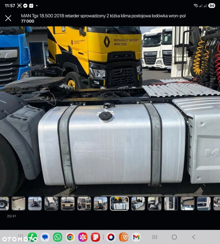 MAN Tgx 18.500 mały przebieg 2017 retarder sprowadzony 2 łóżka serwis lodówka wron-pol - 20