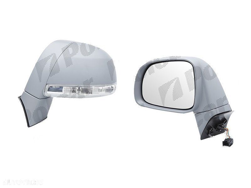 Oglinda exterioara Chevrolet Captiva (Klac), 07.2011-, stanga/dreapta, reglare electrica; grunduita; incalzita; geam convex; cromat; 6 pini; cu semnalizare - 1