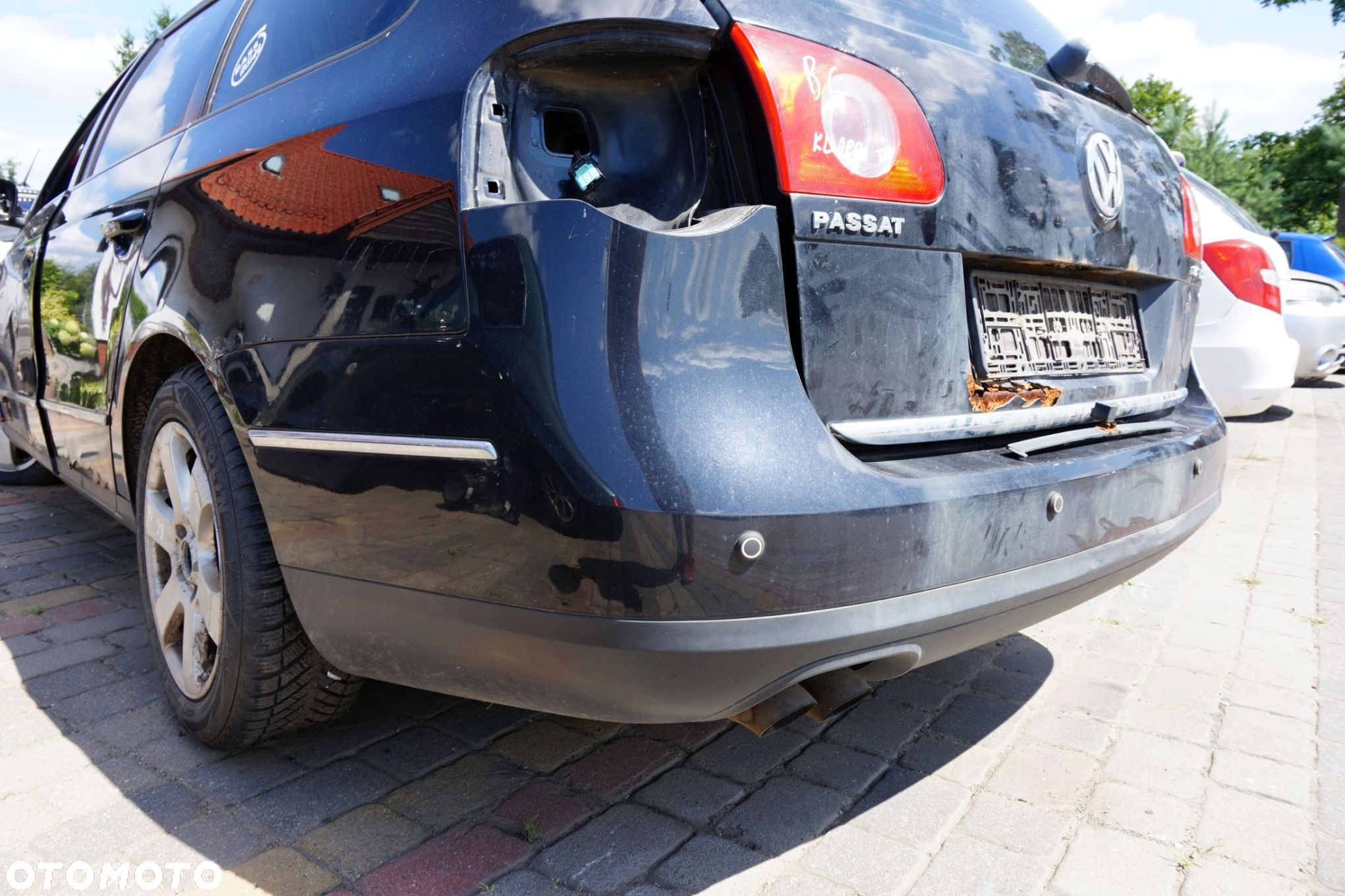 ZDERZAK TYLNY PDC PASSAT B6 KOMBI LC9X  CZARNY VOLKSWAGEN 2005-2010 - 2