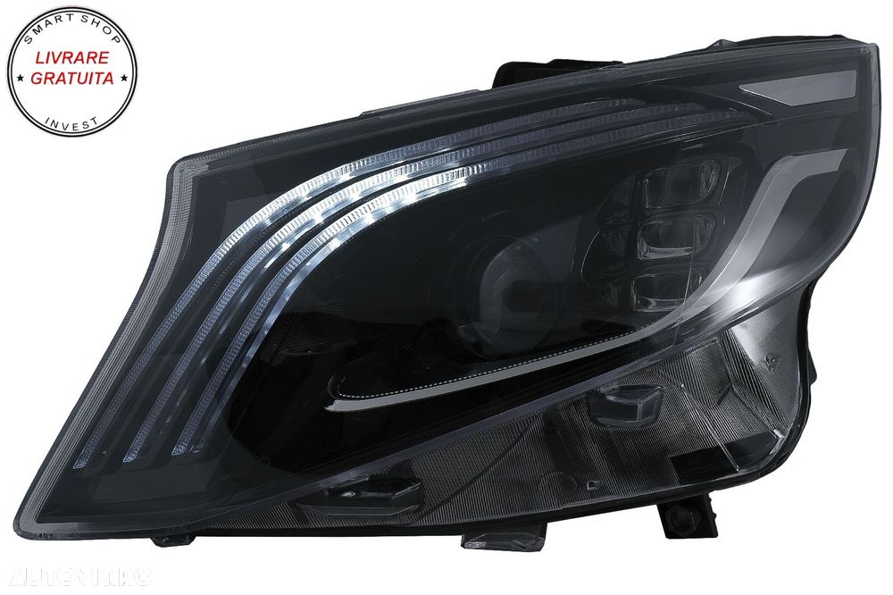 Faruri Full LED Mercedes V-Class W447 (2016-2020) Negru- livrare gratuita - 10