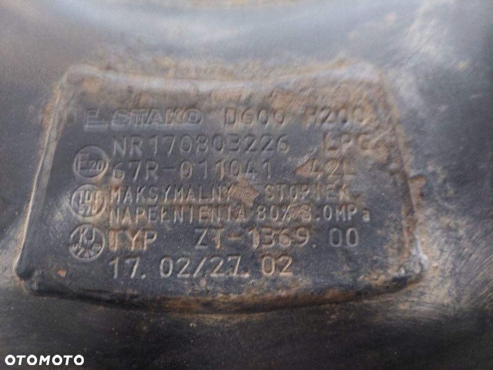 BUTLA GAZOWA LPG 42L 2027R PODWIESZANA PAPIER + ZAWÓR - 3