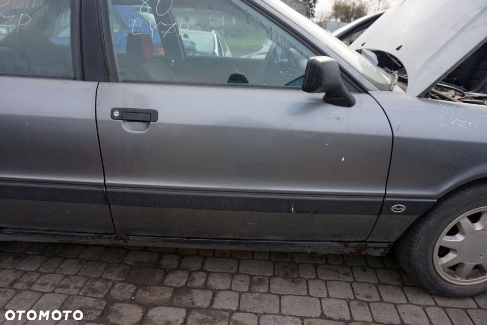 DRZWI PRZEDNIE PRAWE 80 B3 SEDAN LY7P  SZARY AUDI 1986-1991 - 3