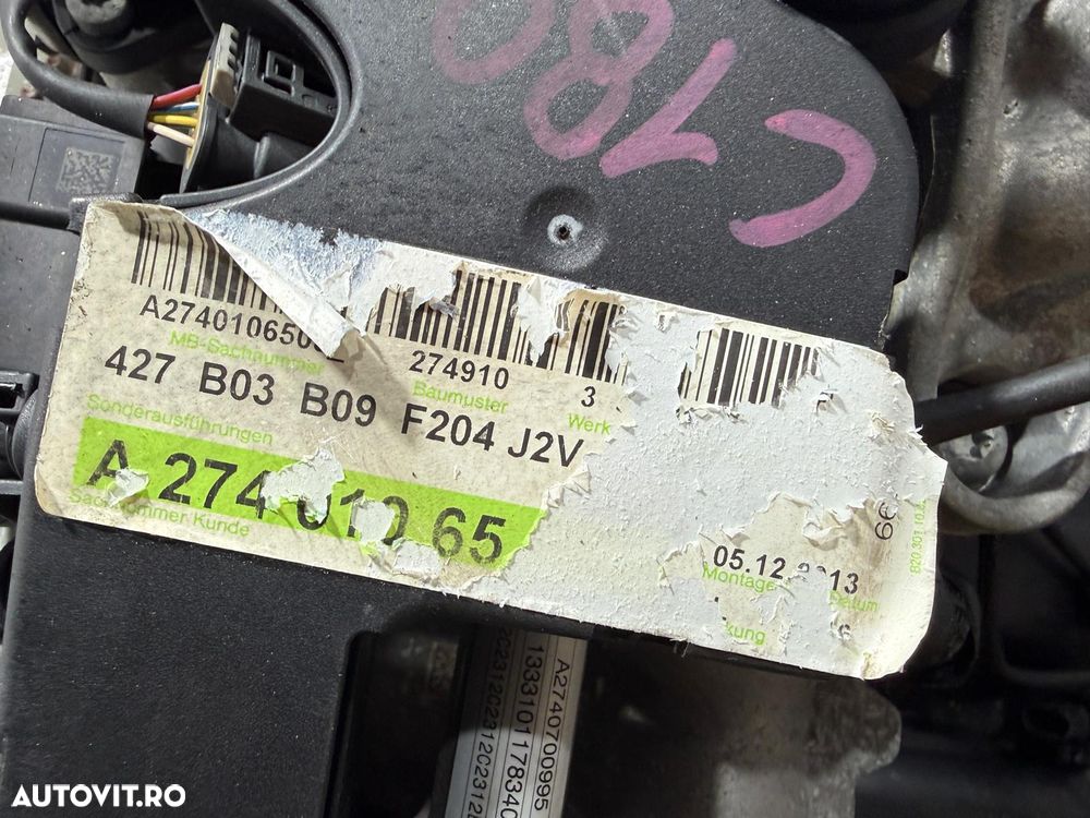 MOTOR COMPLET MERCEDES BENZ 1.6 BENZINA BlueEFFICIENCY 156 CP / 115 kW 274.910 / M274 2014-2021 (PUȚIN AVARIAT) - 9
