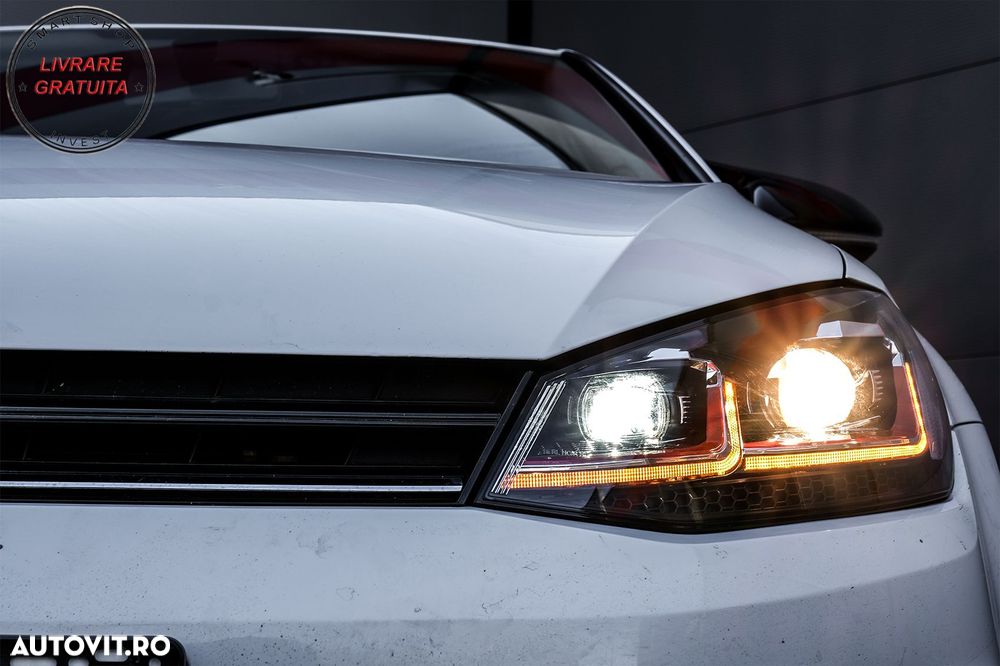 Faruri LED VW Golf 7 VII (2012-2017) Facelift G7.5 GTI Look cu Semnal Dinamic- livrare gratuita - 18