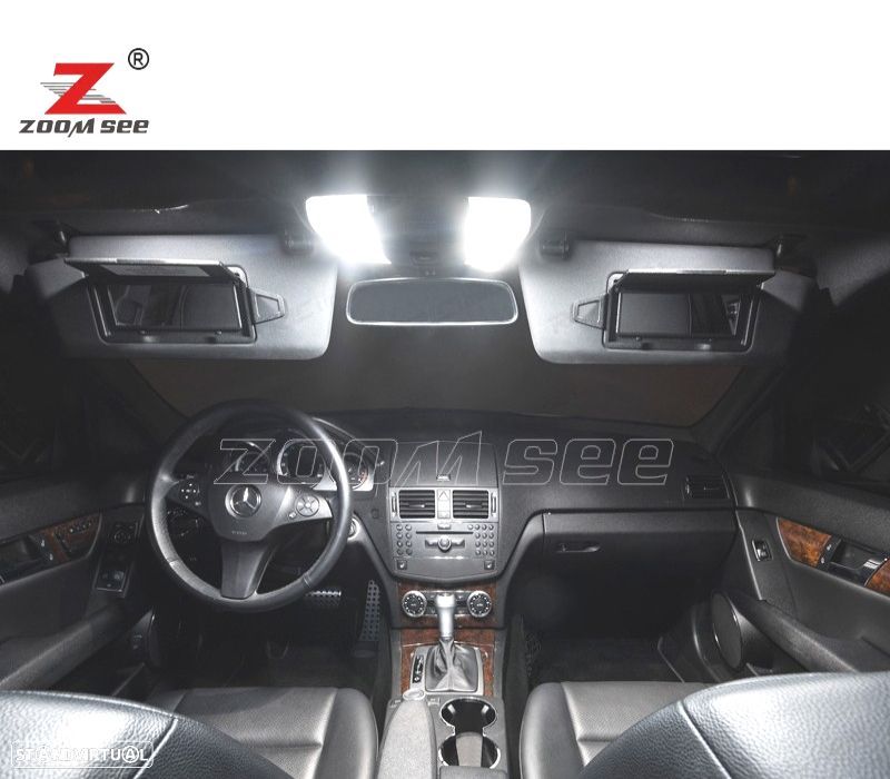 KIT COMPLETO DE 18 LÂMPADAS LED INTERIOR MERCEDES CLASE M W164 ML320 ML350 ML420 ML450 ML63 AMG 06- - 3