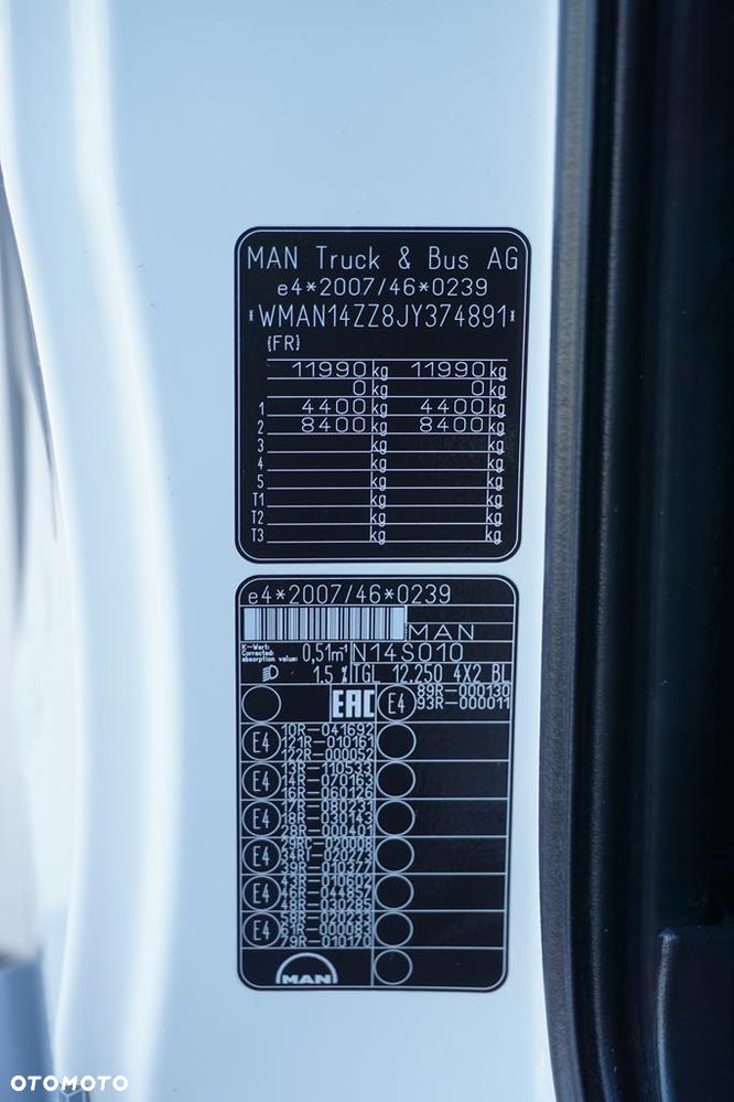 MAN TGL / 12.250 / ACC / EURO 6 / CHŁODNIA / 2 KOMOROWA - 11