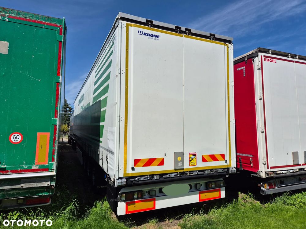 Krone BURTOWA BUDOWLANA VARIOS PÓŁMEGA 385/55 z Niemiec / ALUFELGI / stan bardzo dobry / PODNOSZONA OŚ I DACH / BPW firanka burto-firanka firana burtówka burto firanka - 6