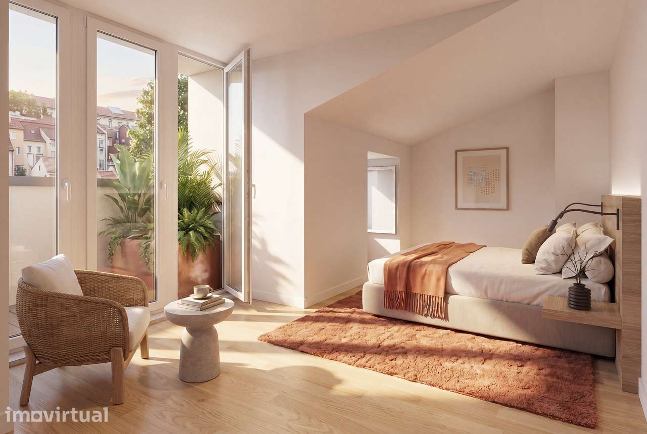 Acordar com vista para o Tejo|T2 Duplex entre a Graça e Santa Apolónia - Grande imagem: 5/7