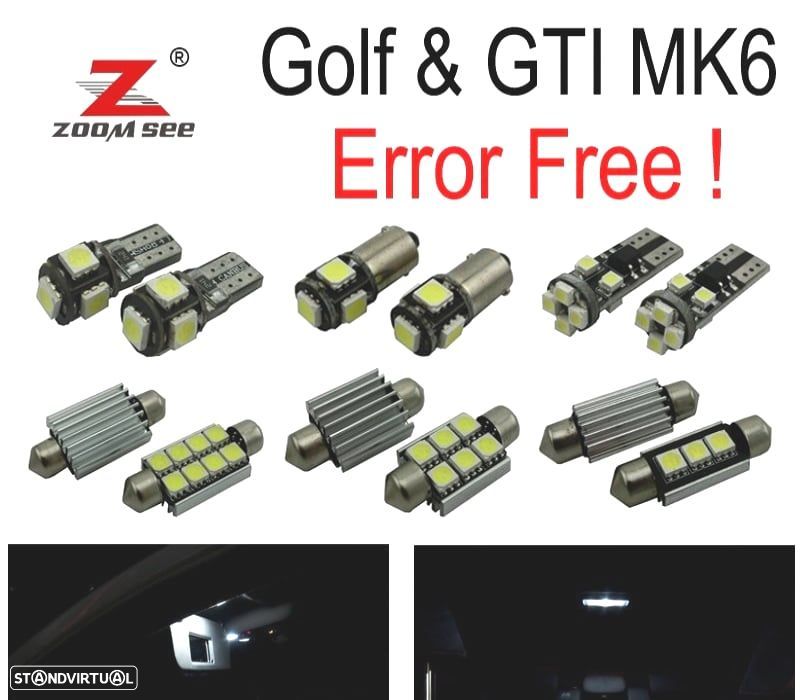 KIT COMPLETO DE 14 LÂMPADAS LED INTERIOR PARA VOLKSWAGEN VW GTI GOLF6 GOLF MK6 MK 6 VI MKVI 2010-20 - 1
