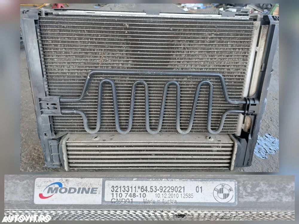 Radiator intercooler Radiator clima ac Radiator racire motor Electroventilator GMW Carcasa suport radiatoare Originale BMW E90+LCI E91+LCI E92+LCI E93+LCI - 3