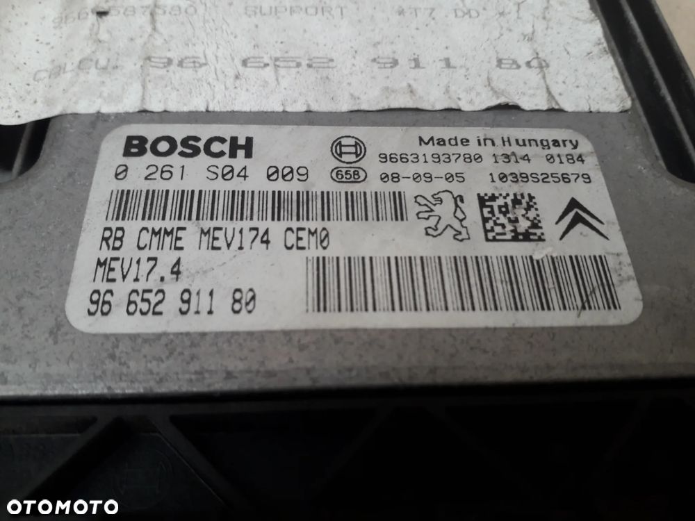 Sterownik Silnika Peugeot 308 1.6 VTI 9665291180 - 4