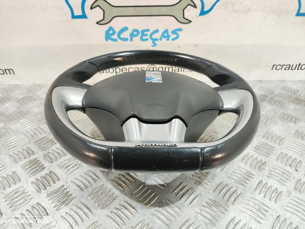 VOLANTE GUIADOR COMPLETO ORIGINAL CITROEN DS3 DS 3 96883081ZD PELE AIRBAG - 2