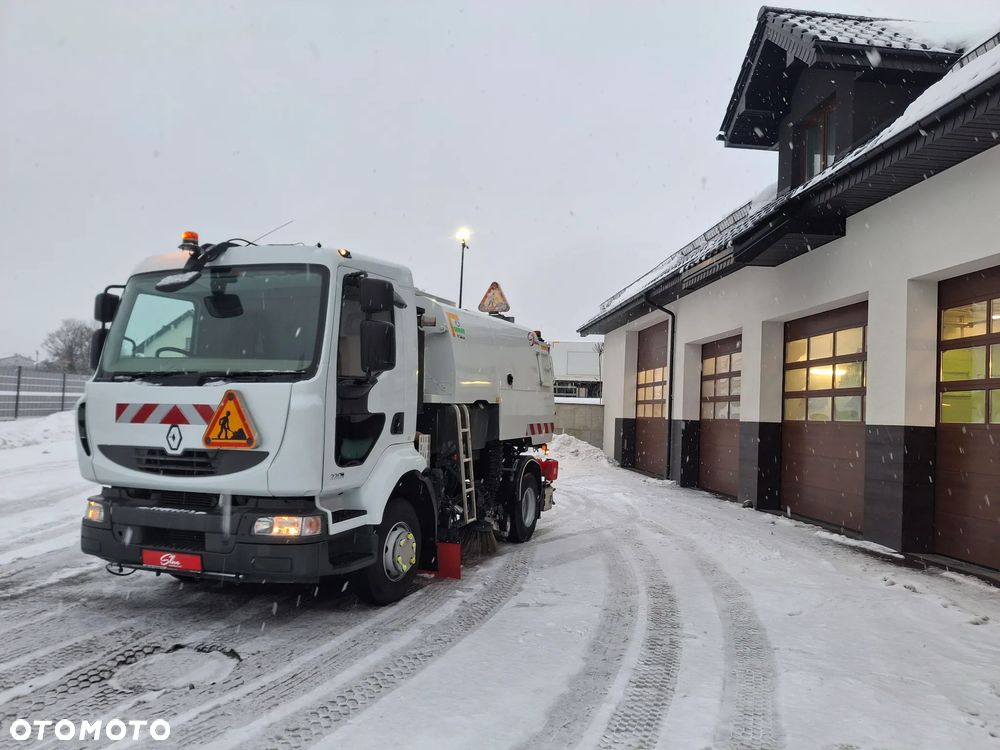 Renault Midlum 220 DXI Zamiatarka SEMAT Zoeller Johnston Szczotki L/R Obie Strony 2012r Napęd Hydrostat Euro 5 Rura Do Liści Studzienek 3873 Mth - 2