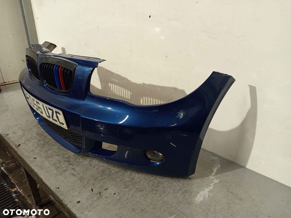 + ZDERZAK PRZÓD PRZEDNI BMW 1 E87 M PAKIET LE MANS BLAU NIEBIESKI HALOGENY - 2