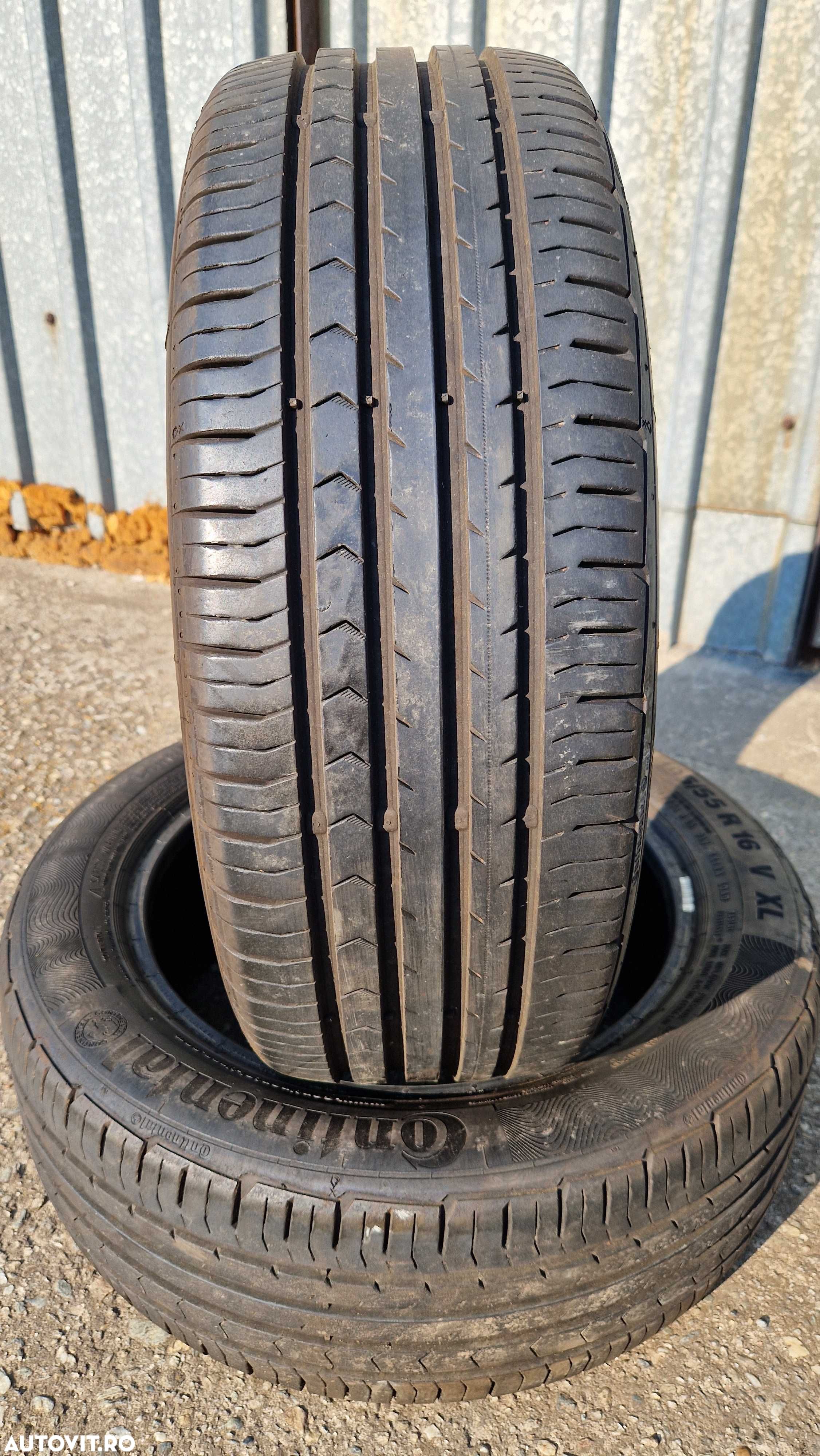 2x Anvelope Continental Premium Contact 5 195/55 R16 profil ~6-7 mm - 1