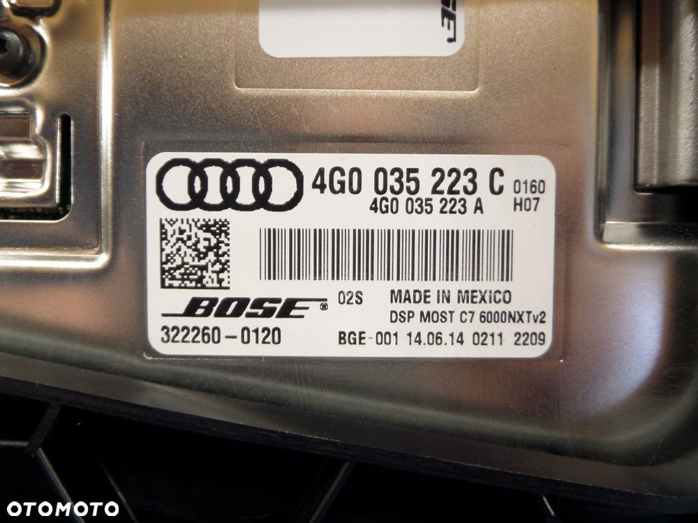 wzmacniacz bose audi a6 a7 mmi 3gp 4g0035223c / 4g0035223a / 4g0035223a - 5