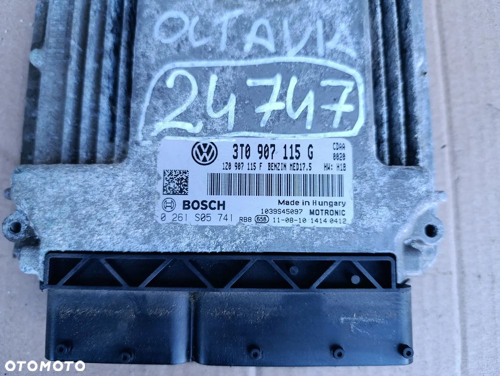 SKODA OCTAVIA II 2 1.8 TSI STEROWNIK KOMPUTER SILNIKA 3T0907115G - 2