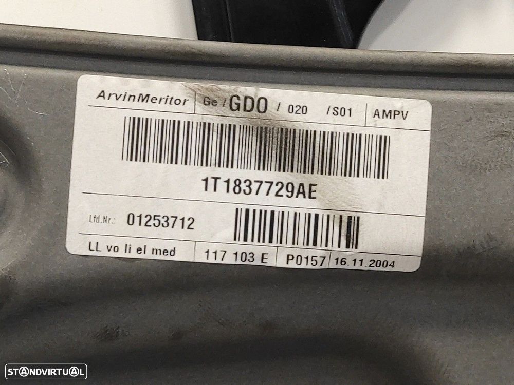ELEVADOR DE VIDRO FRONTAL ESQUERDO VOLKSWAGEN TOURAN 2004 -1T1837729AE - 4