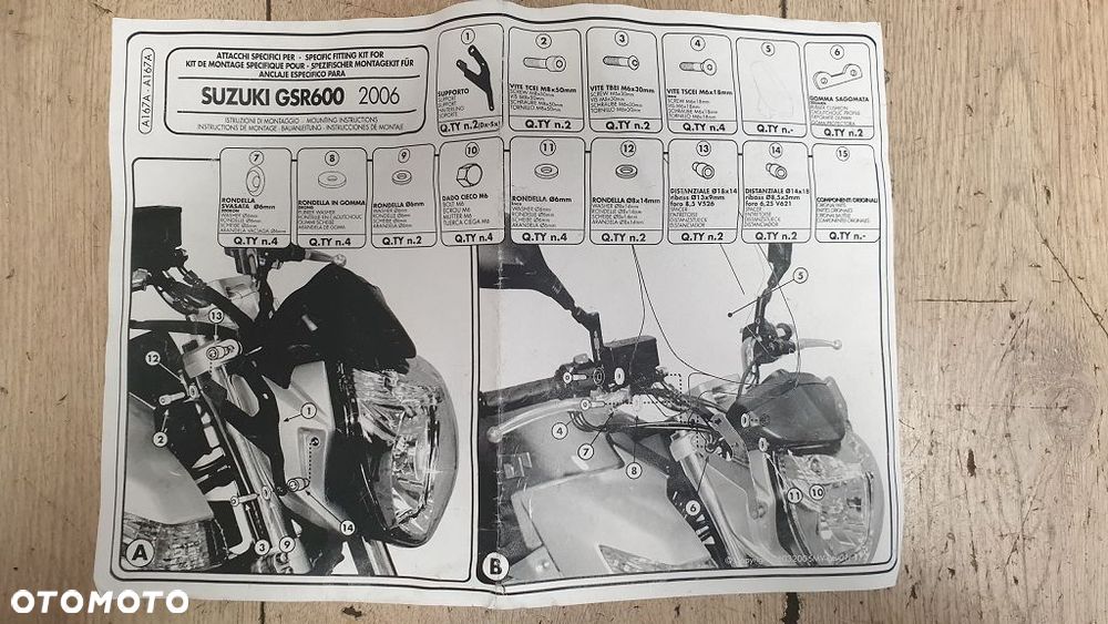 Uchwyt mocowanie szyby Givi A167A Suzuki GSR 600 - 2