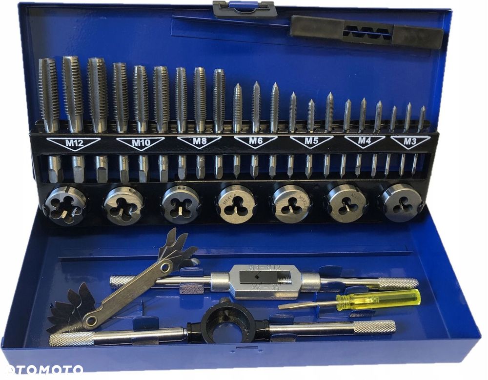 Zestaw gwintowników i narzynek M3-M12 32 el. - 2