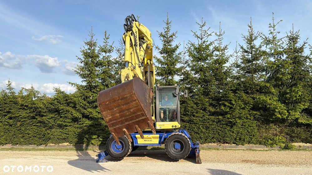 Mecalac Koparka 14 ton MECALAC 15 MWR koparko-ładowarka 3 łyżki widły 1 wł Centr.smarowanie Opony na BLIŹNIAKU 80%Camso ładowarka 714 12MTX 4x4 skrętne KLIMA kabina Premium silnik 146KM volvo EW140B DEUTZ szybka 35km/h - 35