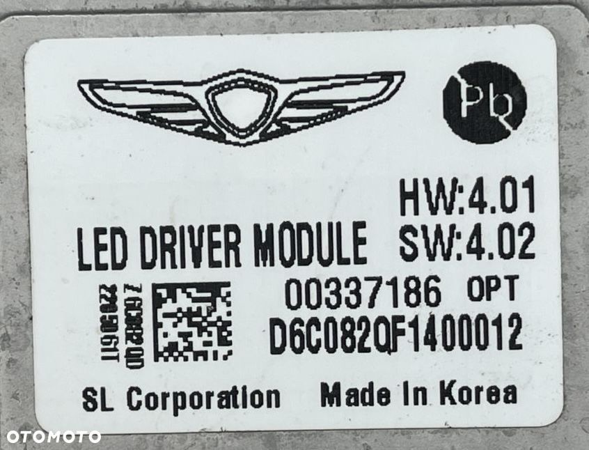 GENESIS GV60 GV70 21- MODUŁ STEROWNIK PRZETWORNICA LED PRAWY 00337186 - 4