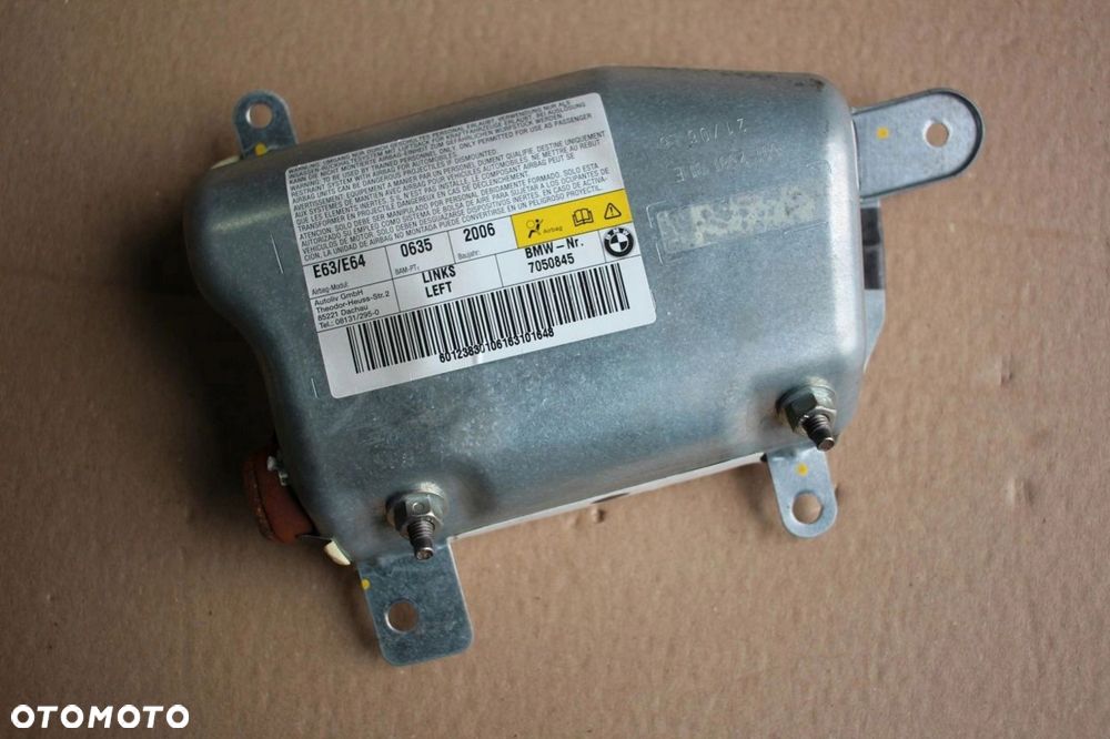 Poduszka AIRBAG drzwi LEWA BMW 6 e63 e64 coupe cabrio 7050845 - 1
