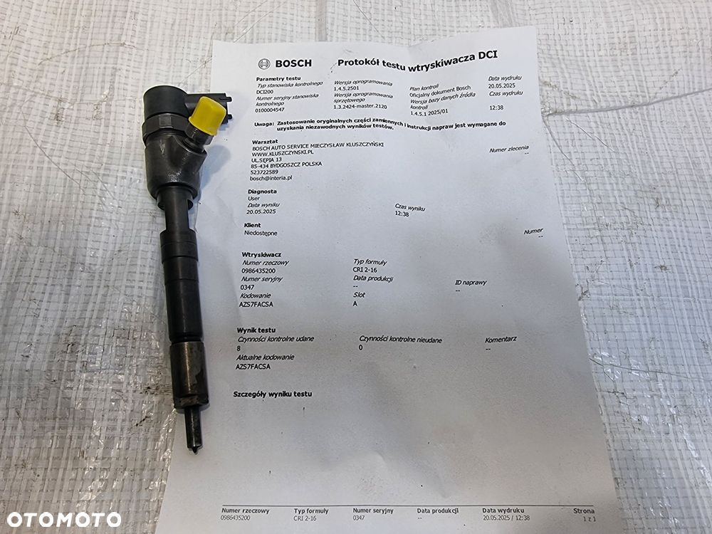 Wtryskiwacz wtrysk Opel Corsa D 1,3 cdti 95517501 - 1