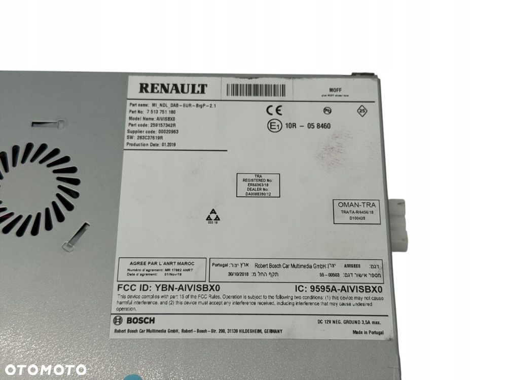 stacja multimedialna / radio renault captur ii 7513751180 - 2