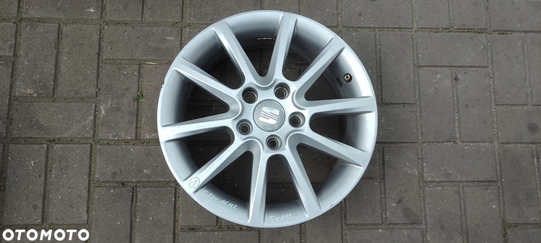FELGI ALUMINIOWE 5x112 6.5JX16 CALI ET50 SEAT ALTEA TOLEDO LEON VW AUDI SKODA KOMPLET 4 SZTUKI - 2