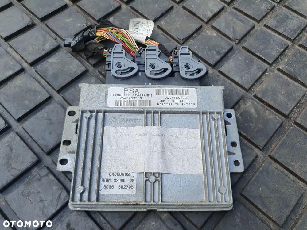 STEROWNIK PEUGEOT 307 1.4 9647759780 9646185180 KOMPUTER STEROWNIK SILNIKA - 1