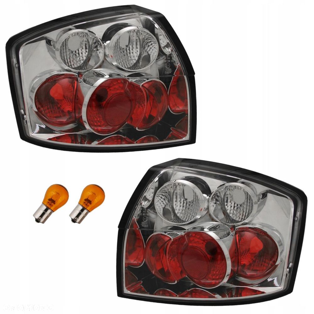Lampy tyl tylne L+R kpl Tuning Chromowane Audi A4 b6 8e 8e5 sedan 2000-2004 - 1