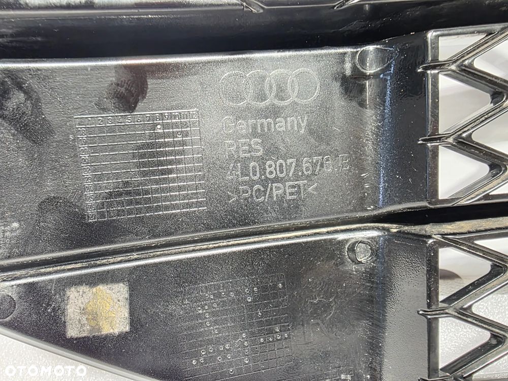 AUDI Q7 4L0 LIFT 09-15 S-LINE V12 W12 LEWA / PRAWA KRATKA BOCZNA ZDERZAKA PRZEDNIEGO PRZÓD NR 4L0807676B / 4L0807675B NR AUKCJI KB90 - 9
