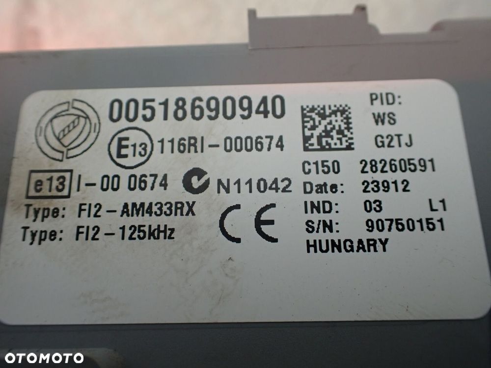 MODUŁ BSI FIAT PUNTO 2012 1.3 M-JET 00518690940 - 5