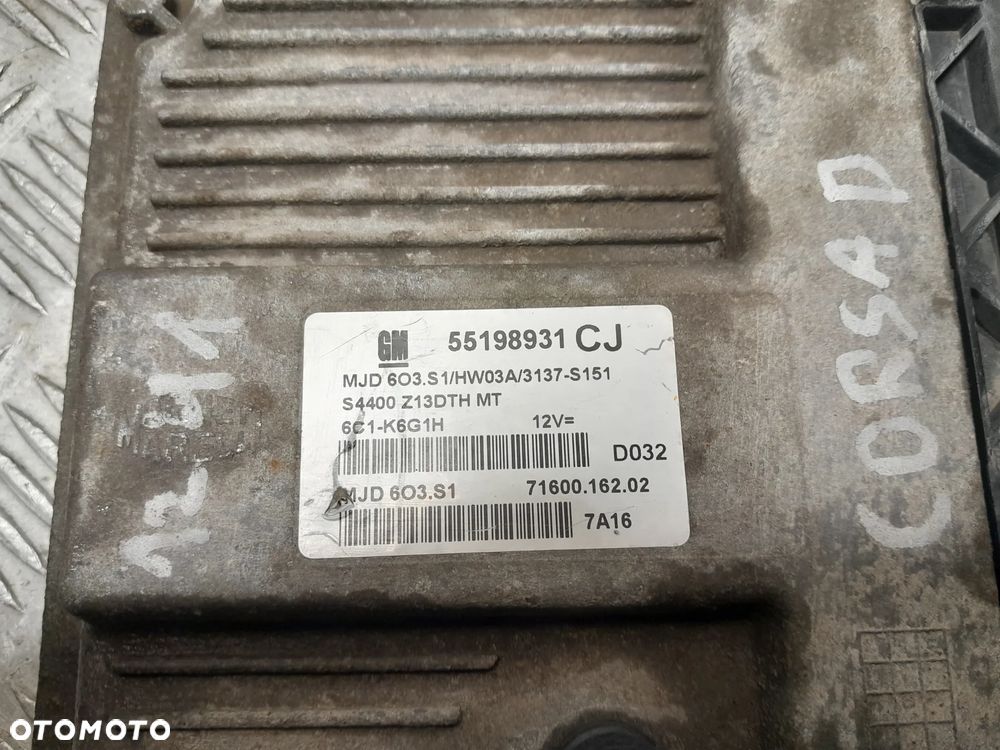 OPEL CORSA D KOMPUTER STEROWNIK SILNIKA 1.3 CDTI NR: 55198931CJ - 4