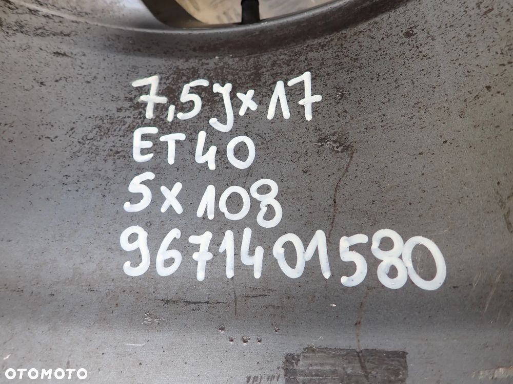 KOŁA FELGI ALUMINIOWE PEUGEOT 7,5JX17  ET 40  5X108  9671401580  Z OPONAMI ZIMA PIRELLI  215/55/17 - 16