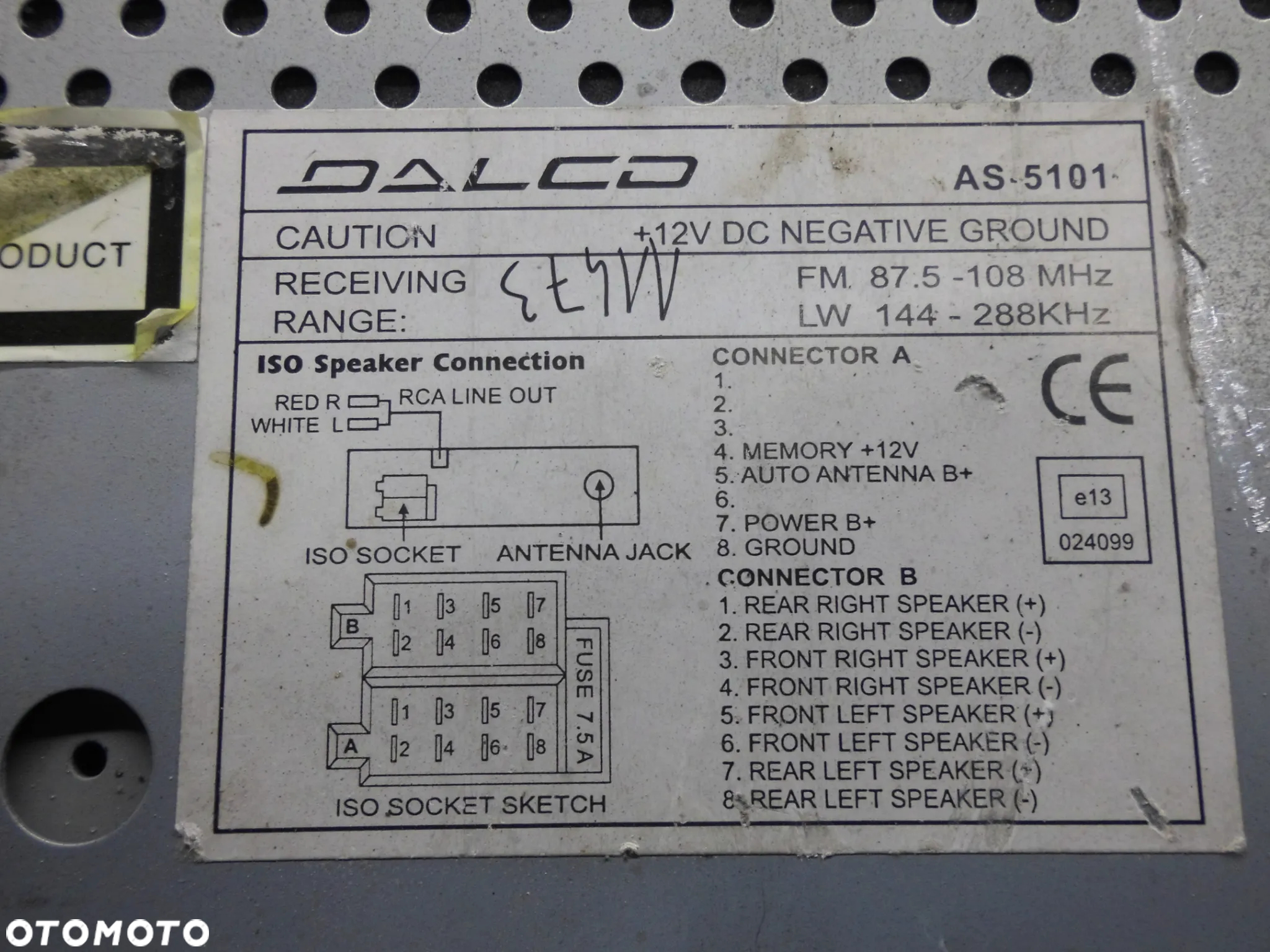 RADIO SAMOCHODOWE DALCO AS-5101 MP3 USB - 2