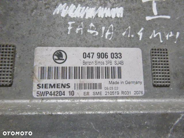 ZESTAW STARTOWY KOMPUTER STACYJKA IMMOBILIZER LICZNIK SKODA FABIA I 1.4 MPI - 3