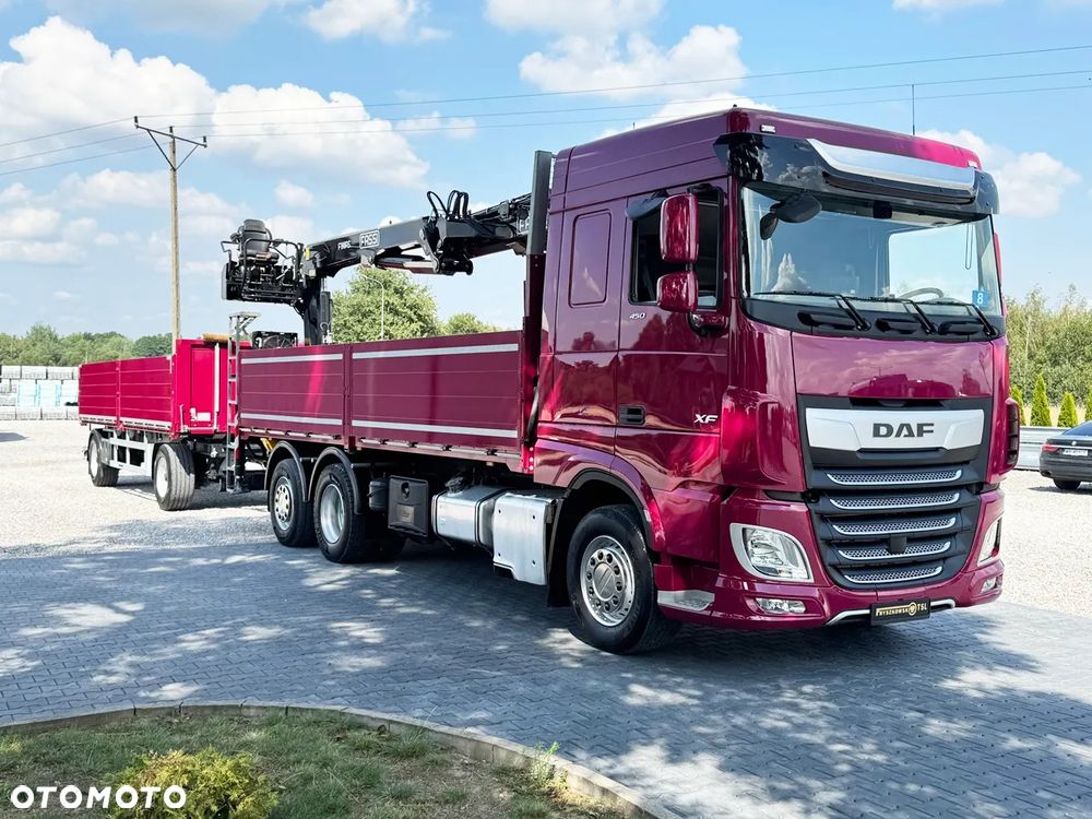 DAF XF 450/6X2/HDS HIAB FASSI F195AS/CAŁY NA PODUCHACH/CHWYTAK PALETOWY Z ROTATOREM/UDZWIG 1600 KG NA 11M/ Z NIEMIEC - 36