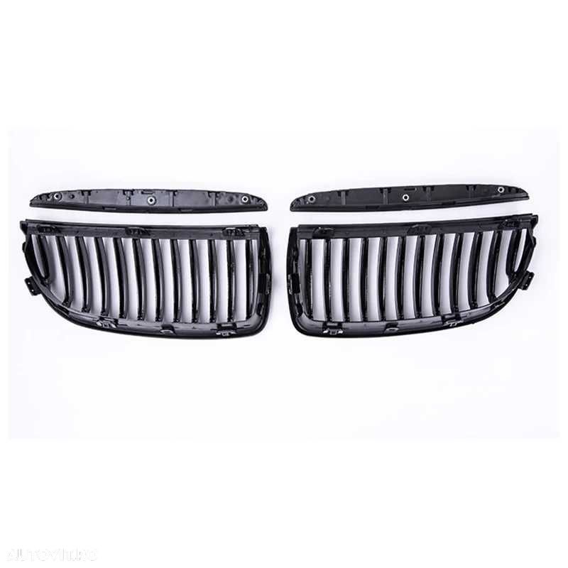 Set Grile Bara fata Bmw E90 E91 2005-08 Negru Lucios Piano Black NOI - 4